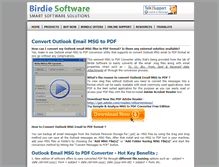 Tablet Screenshot of outlook-email-msg-to-pdf.birdiesoftware.com