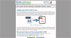 Desktop Screenshot of export.birdiesoftware.com