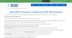 Desktop Screenshot of pdfunlocker.birdiesoftware.com